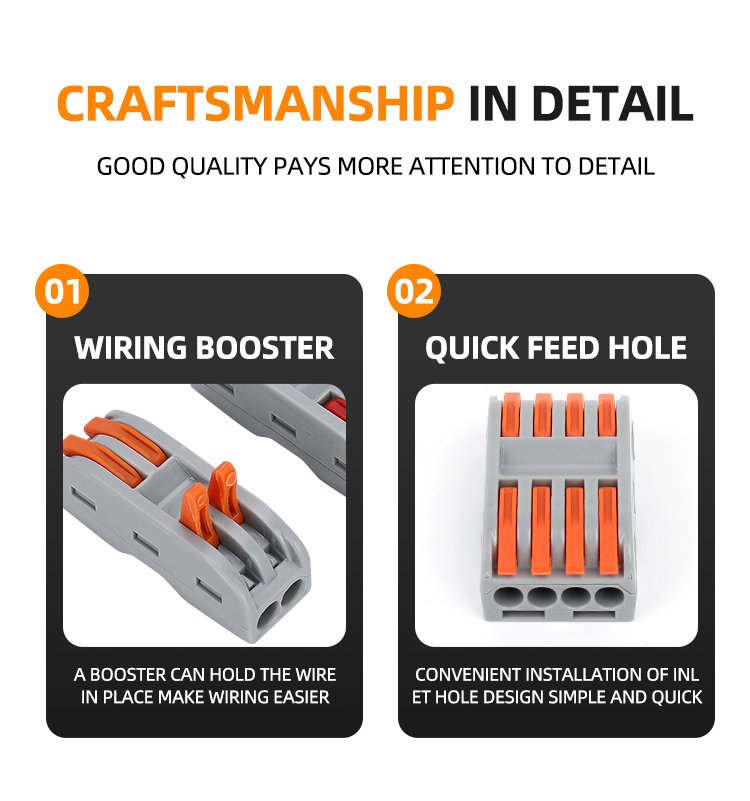 pct double row quick wire connector angle