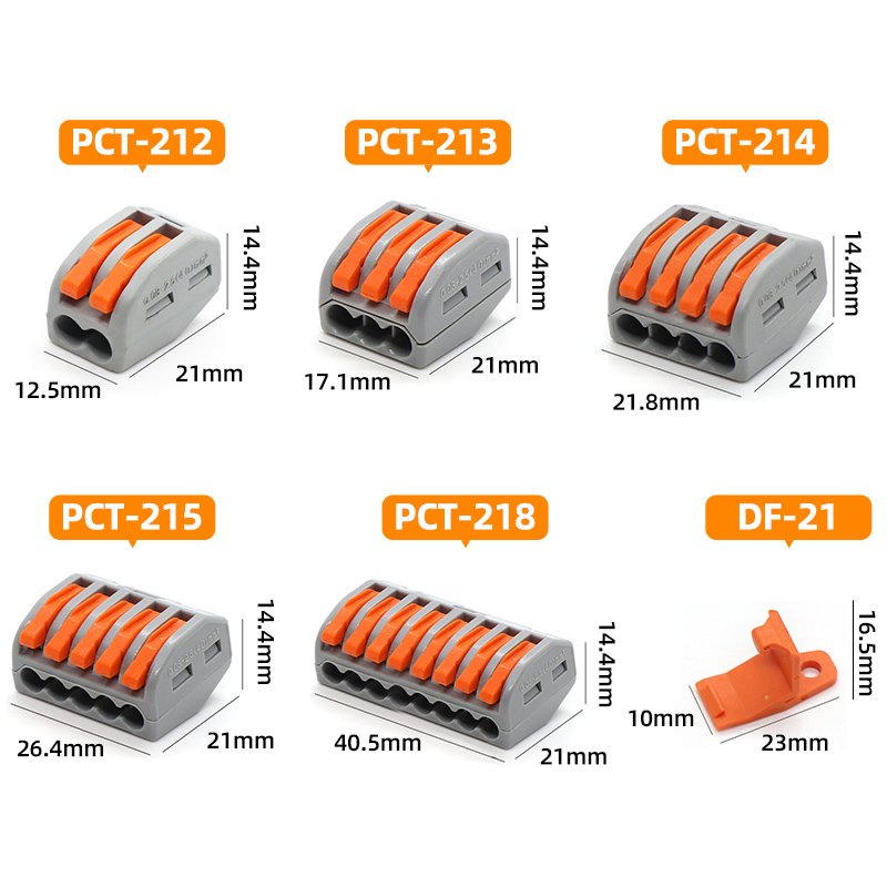 pct push in quick wire connector application